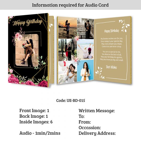 Personalised Audio Birthday Card – BD-015