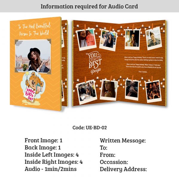 Personalised Audio Birthday Card – BD-02