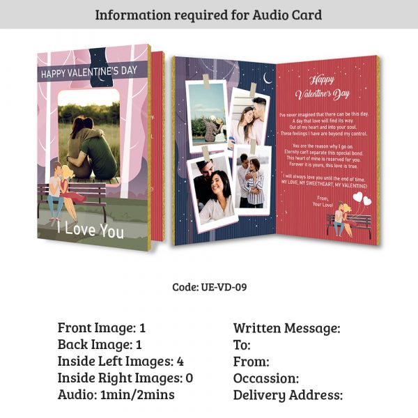 Personalised Audio Valentines Day Card