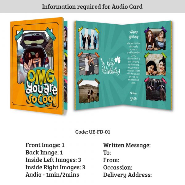 Personalised Audio Friendship Day Card